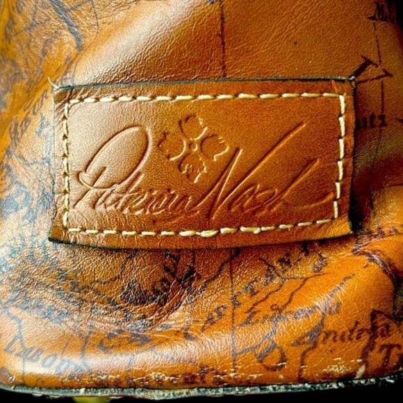 Patricia Nash 🎁Vintage Map Print Brown Leather Tote Shoulder Bag🎁 - Picture 11 of 11